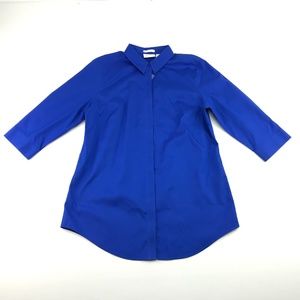 Chico's Blue Collared No Iron Blouse 1